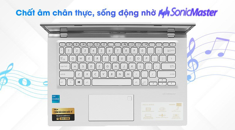 Laptop Asus VivoBook X415EA i3 có âm thanh chân thực
